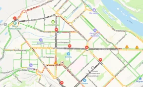 В Новокузнецке зафиксированы 9-балльные пробки