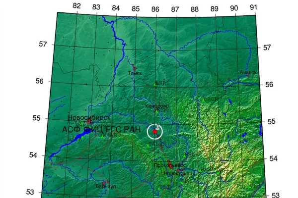 В Кузбассе произошло землетрясение магнитудой 2,0
