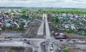 Мэр Кемерова показал, как выглядит с высоты продолжение улицы Соборной, где завершается строительство