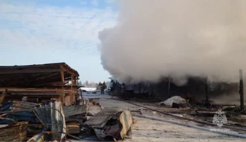 Фото: Под Красноярском около 40 человек эвакуировали из-за пожара в производственном цехе 1