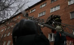Пожарные спасли 6 человек, в том числе ребёнка, из горящей пятиэтажки в Кузбассе