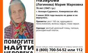 Пенсионерка в разноцветном платке и длинном жёлтом плаще пропала в Кузбассе