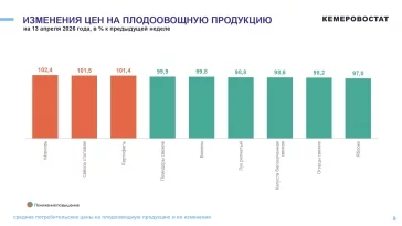Фото: Кемеровостат: в Кузбассе за неделю подорожал сахар и подешевели яблоки 2