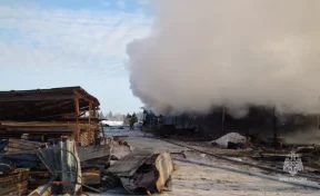 Под Красноярском около 40 человек эвакуировали из-за пожара в производственном цехе
