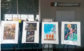 В кемеровском аэропорту открылась космическая выставка