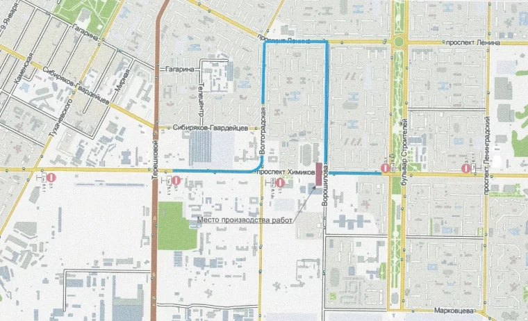 Фото: Кемеровским водителям напомнили об ограничении движения на проспекте Химиков 2