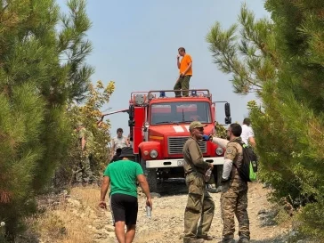 Фото: В Геленджике 150 человек тушат лесной пожар 3