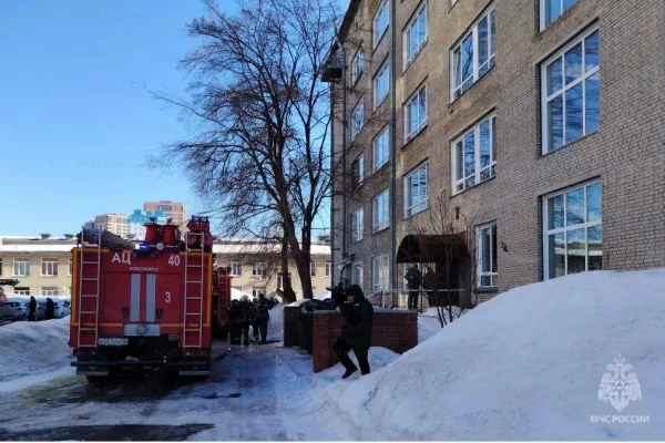 В Новосибирске в корпусе НГТУ произошёл пожар