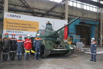 Фото: В Новокузнецке завершили восстановление танка Т-34 для Парада Победы 2