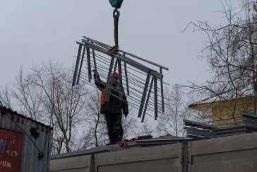 Фото: В Кемерове начали возводить технический мост через Искитимку 3