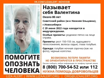 Фото: «Называет себя Валентина»: кузбассовцев просят помочь с поисками родных пожилой женщины 1