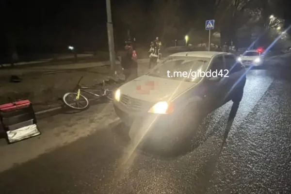 В Кемерове таксист сбил курьера на пешеходном переходе