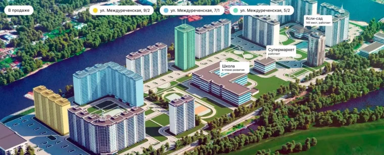 План квартала у реки «Аквамарин», Новосибирск