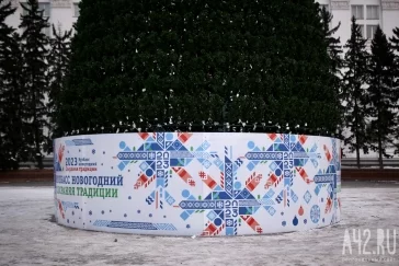 Фото: В Кемерове на площади Советов завершили сборку ветвей новогодней ели  3