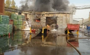 В Башкирии на складе химзавода произошёл пожар площадью 1 200 «квадратов»