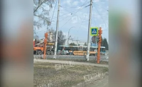 Трамвай сошёл с рельсов в Кемерове