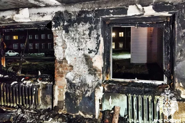 В Кузбассе во время пожара в пятиэтажке спасли 5 человек