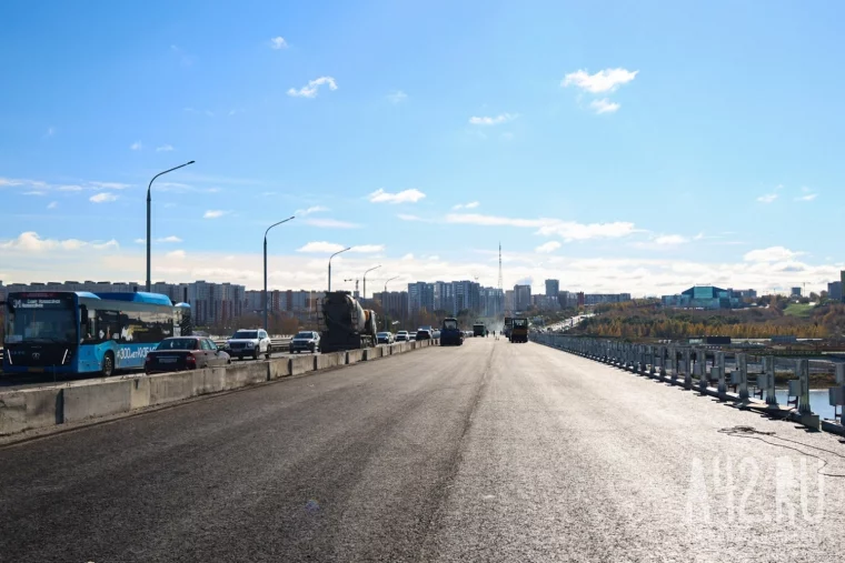Фото: В Кемерове движение по 5 полосам Кузбасского моста откроют в ночь на 4 октября 3