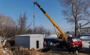 В кемеровском Пионере начали монтировать насосную станцию для нового водопровода