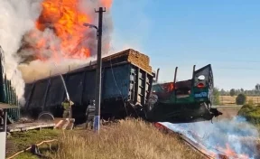БЖД направила в Смоленскую область пожарный и восстановительный поезда для устранения последствий ЧП