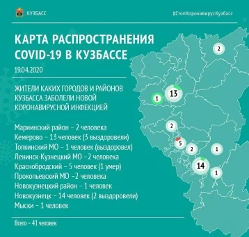 Фото: Опубликована новая карта распространения коронавируса в Кузбассе 1