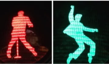 Фото: В Германии появились светофоры с силуэтом Элвиса Пресли 1