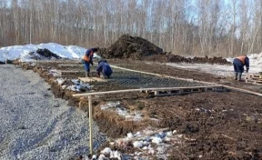 Власти Кемерова показали строительство водопровода в посёлке Улус