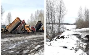 Кузбасский посёлок спасают от возможного разлива паводковых вод