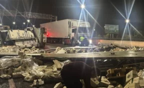 Фура с грузинским вином перевернулась в Ставропольском крае