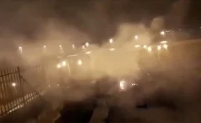 Вспыхнувший пожар на Храмовой горе в Иерусалиме сняли на видео