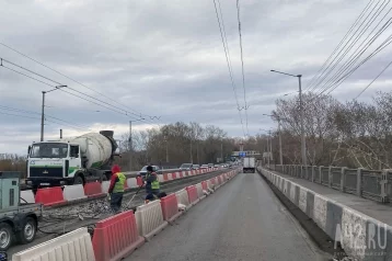 Фото: Мэр Новокузнецка: дожди помешали работам на Запсибовском мосту 1