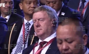 Чубайс уснул на пленарном заседании форума во Владивостоке 