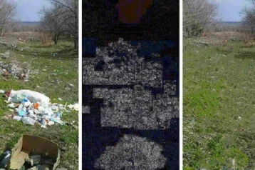 Фото: Российский чиновник закрасил мусор на фото и отчитался об уборке свалки 1
