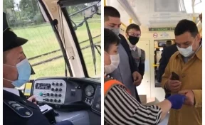 Глава Новокузнецка проехал по городу на новом трамвае и снял это на видео