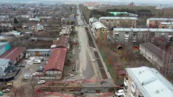 Фото: Мэр Кемерова показал обновлённую улицу Гагарина с высоты птичьего полёта 1