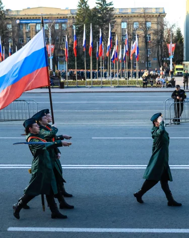 В Кемерове прошлая первая репетиция торжественного марша ко Дню Победы-2026
