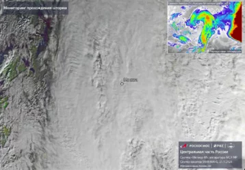 Фото: В Роскосмосе показали, как выглядит обрушившийся на Москву шторм на фото со спутника 1