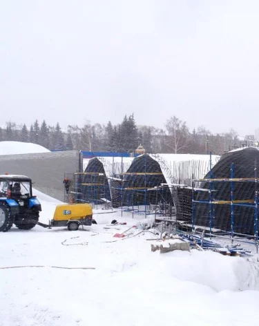 В Кемерове начался основной этап строительства пешеходного моста через Искитимку