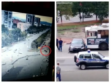 Фото: В Кузбассе последствия ДТП с троллейбусом и иномаркой сняли на видео 1