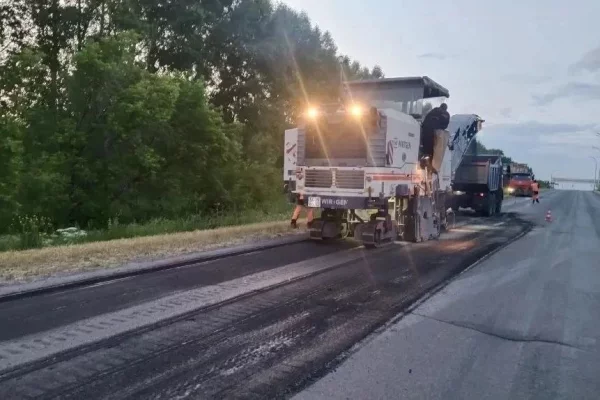 В Кемерове начали ремонтировать выезд из города в сторону Новосибирска