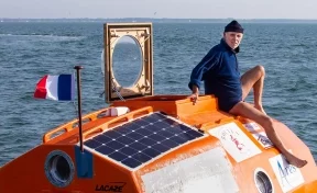 72-летний французский путешественник пересёк Атлантический океан в бочке