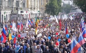 Более 7 000 человек приняли участие в праздничном Параде шахтёров в Новокузнецке