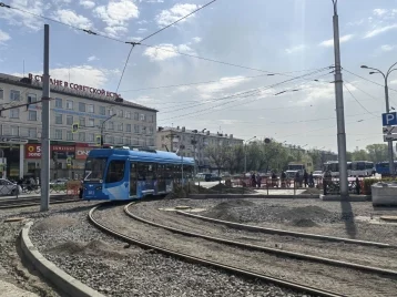Фото: В Новокузнецке запустить трамваи по новому кольцу у вокзала планируется в начале июня 1
