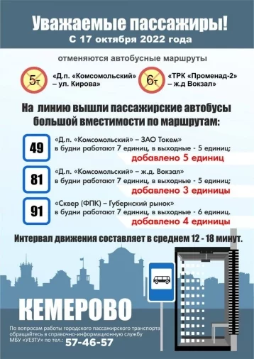 Фото: Кемеровчанам напомнили о замене ПАЗиков автобусами большой вместимости на двух маршрутах 1