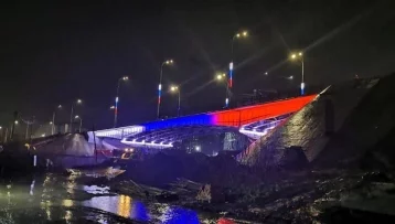Фото: Мэр Кемерова показал патриотическую подсветку Университетского моста 1
