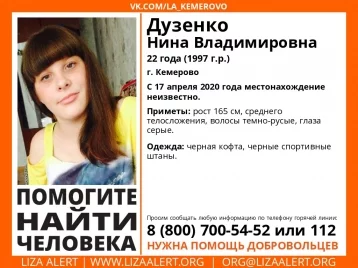 Фото: В Кемерове неделю разыскивают пропавшую 22-летнюю девушку 1