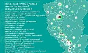 Опубликована карта распространения коронавируса в Кузбассе на 27 мая