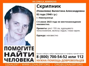 Фото: Волонтёры начали поиски пропавшей неделю назад 82-летней женщины в Новокузнецке 1