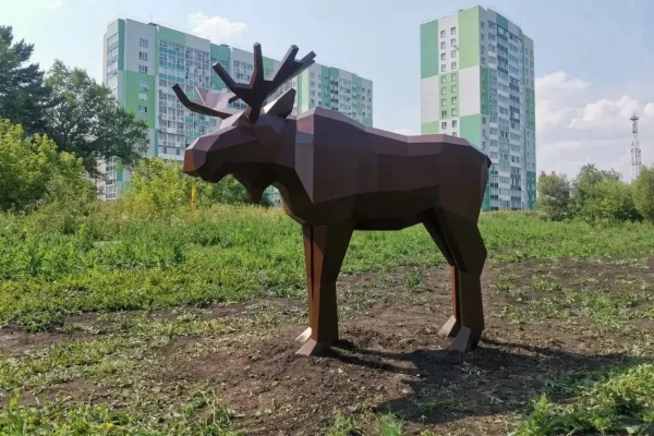 Медведь, лось и белка: в Кемерове появились новые арт-объекты