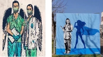 Фото: В центре Новокузнецка появятся граффити с изображением медиков 1